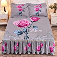 Falda De Cama 180x200-150x200 Volantes Funda De Cama Colcha Dormitorio Sábana Hogar Textil Falda Cubrecama Individual…